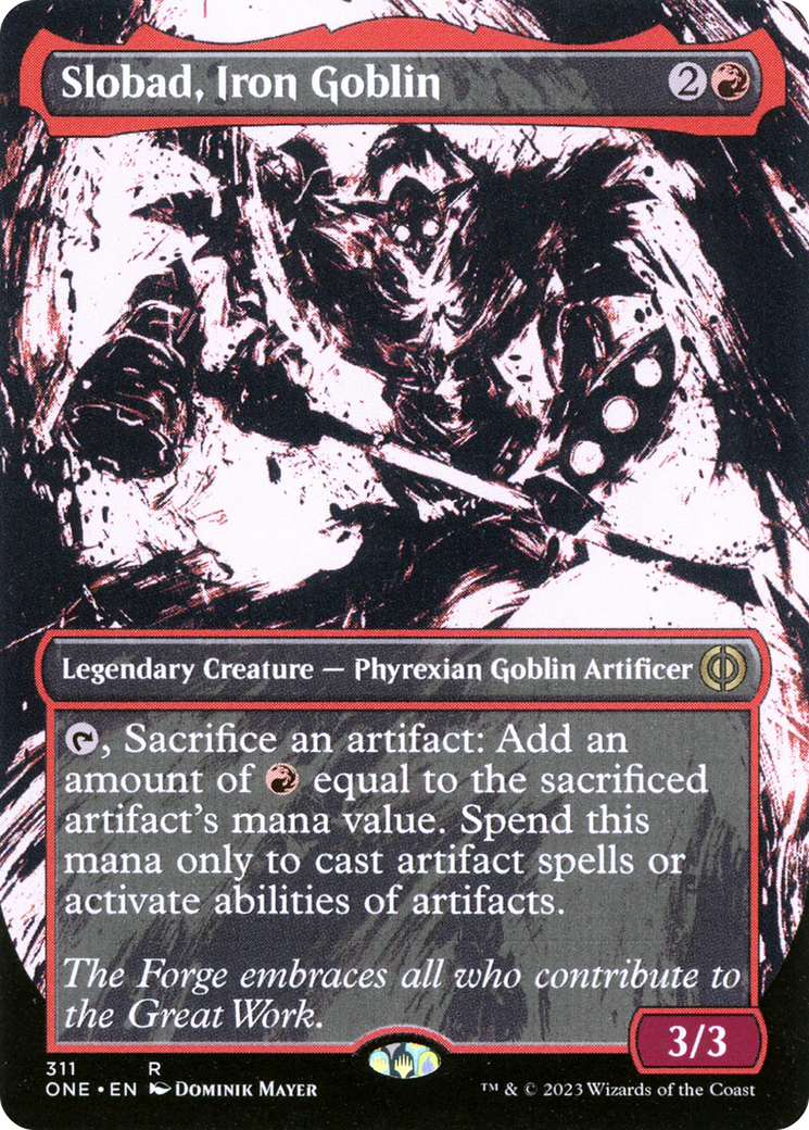 Slobad, Iron Goblin (Borderless Ichor) [Phyrexia: All Will Be One] | Kessel Run Games Inc. 