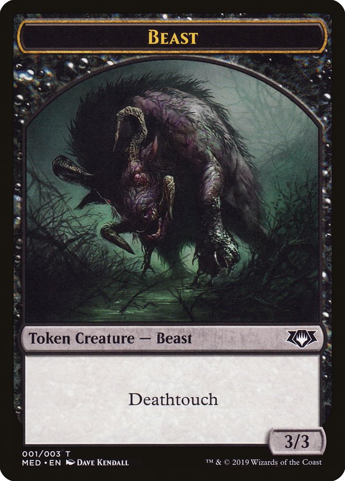 Beast Token [Mythic Edition Tokens] | Kessel Run Games Inc. 