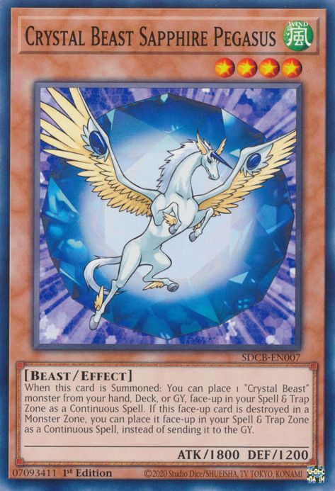 Crystal Beast Sapphire Pegasus [SDCB-EN007] Common | Kessel Run Games Inc. 