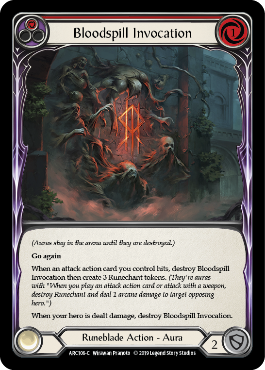 Bloodspill Invocation (Red) [ARC106-C] (Arcane Rising)  1st Edition Normal | Kessel Run Games Inc. 