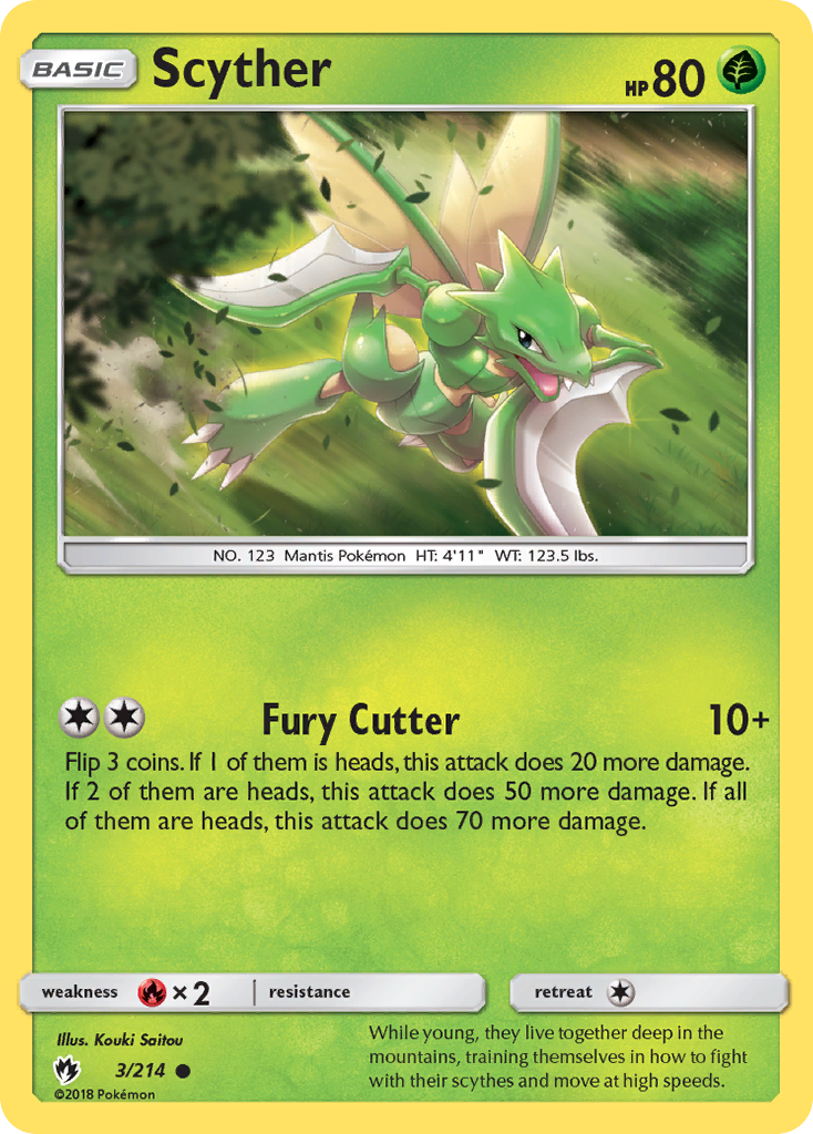 Scyther (3/214) [Sun & Moon: Lost Thunder] | Kessel Run Games Inc. 