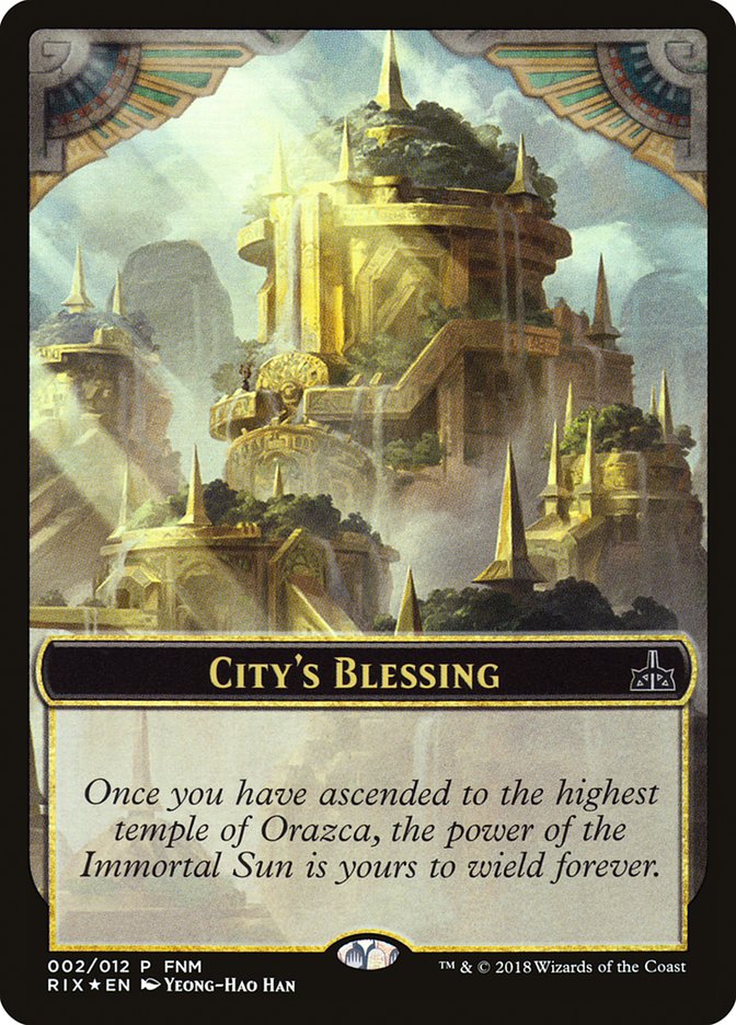 City's Blessing // Elemental Double-Sided Token [Friday Night Magic 2018] | Kessel Run Games Inc. 