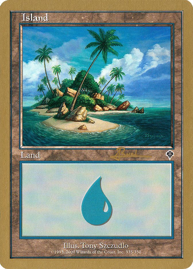 Island (ar335a) (Antoine Ruel) [World Championship Decks 2001] | Kessel Run Games Inc. 