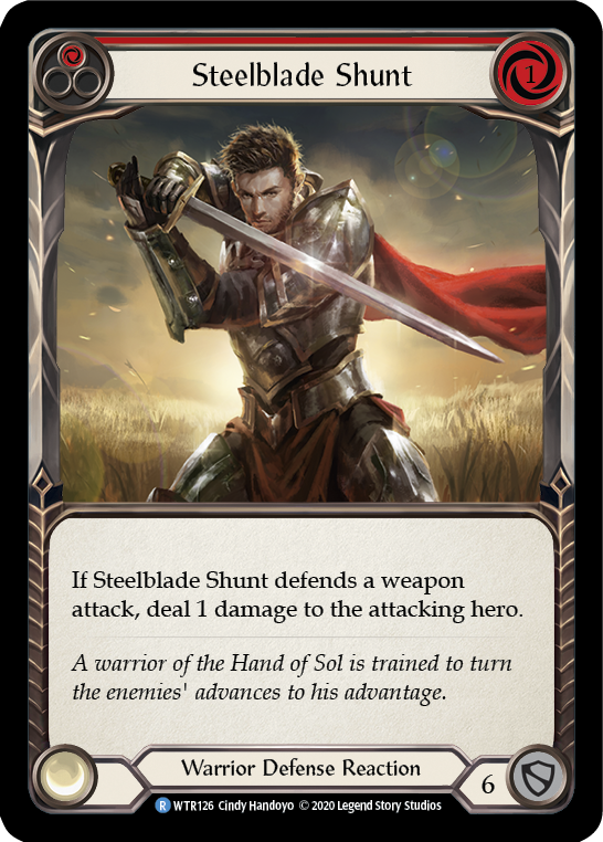 Steelblade Shunt (Red) [U-WTR126] (Welcome to Rathe Unlimited)  Unlimited Rainbow Foil | Kessel Run Games Inc. 
