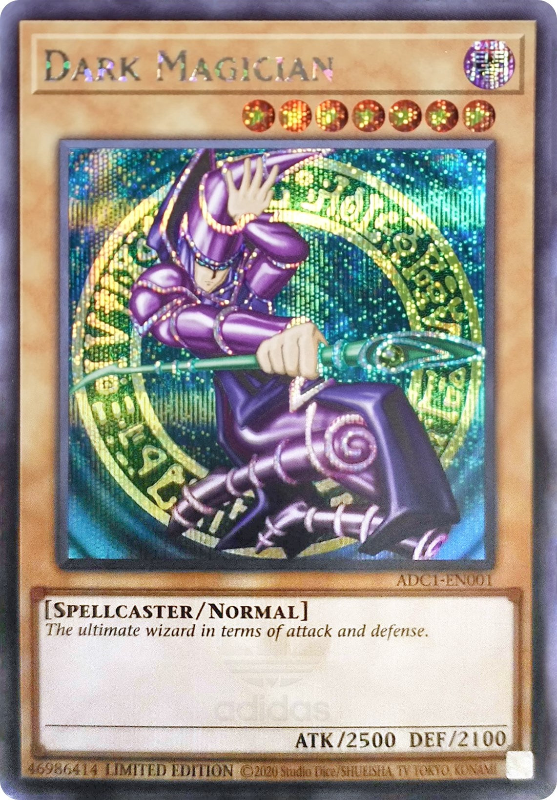 Dark Magician (Adidas Exclusive) [ADC1-EN001] Prismatic Secret Rare | Kessel Run Games Inc. 