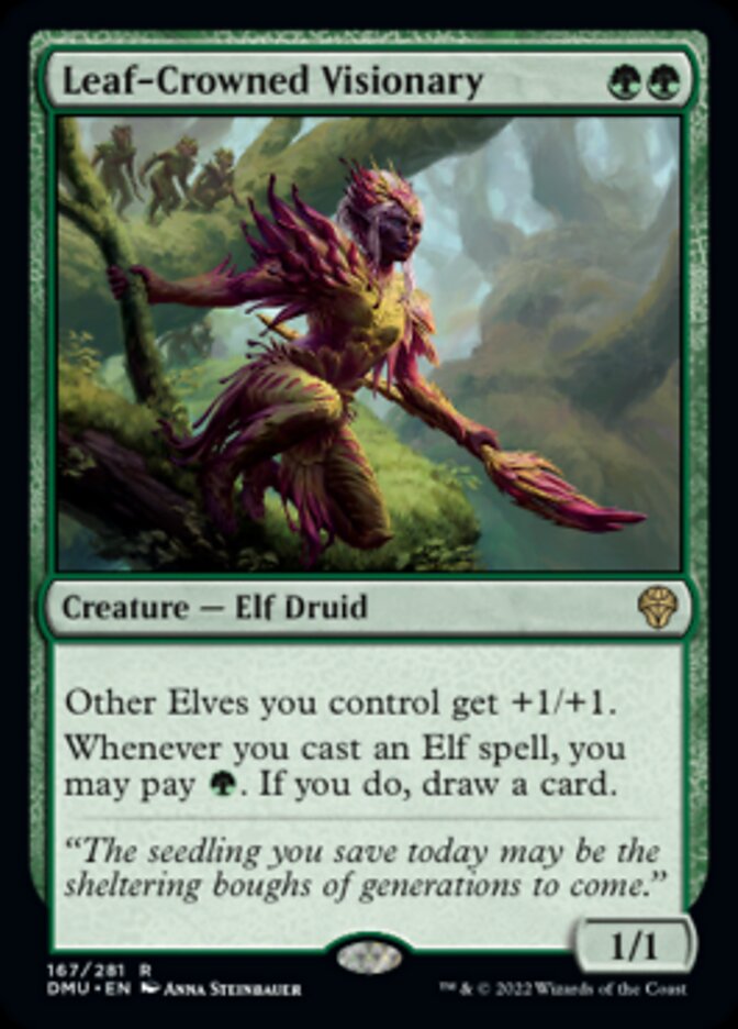 Leaf-Crowned Visionary [Dominaria United] | Kessel Run Games Inc. 