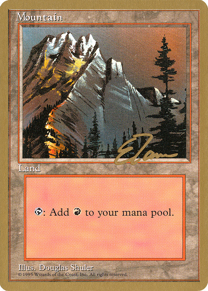 Mountain (et373) (Eric Tam) [Pro Tour Collector Set] | Kessel Run Games Inc. 