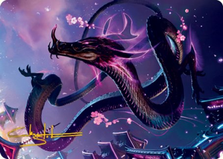 Junji, the Midnight Sky 1 Art Card (Gold-Stamped Signature) [Kamigawa: Neon Dynasty Art Series] | Kessel Run Games Inc. 