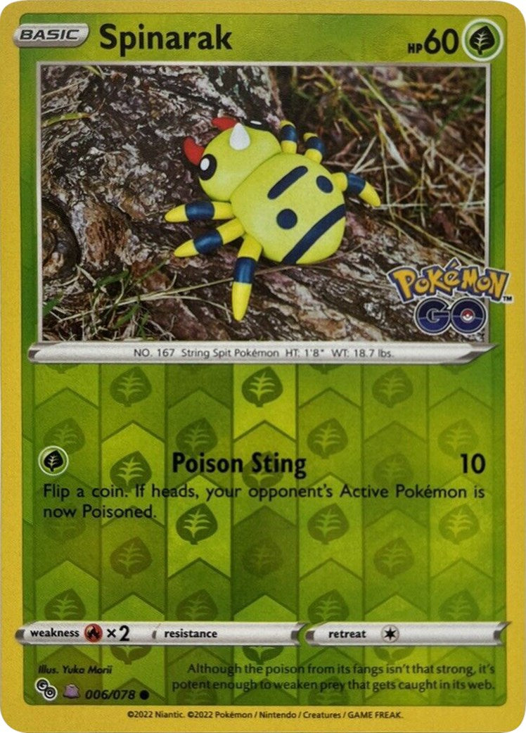 Spinarak (Peelable Ditto) (006/078) [Pokémon GO] | Kessel Run Games Inc. 
