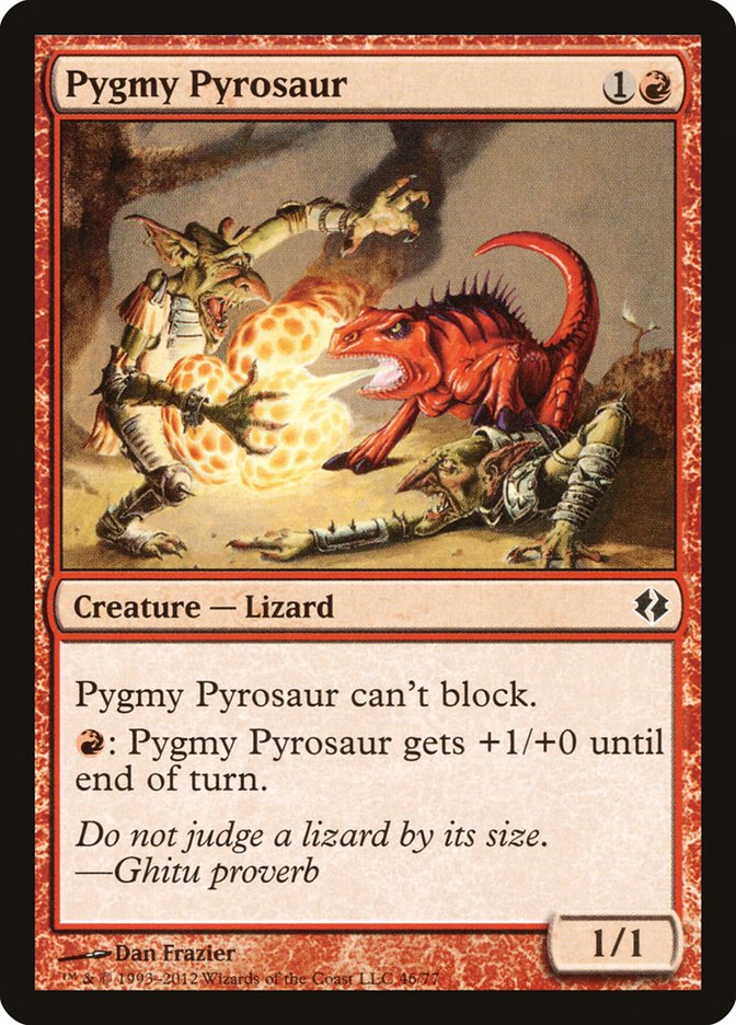 Pygmy Pyrosaur [Duel Decks: Venser vs. Koth] | Kessel Run Games Inc. 