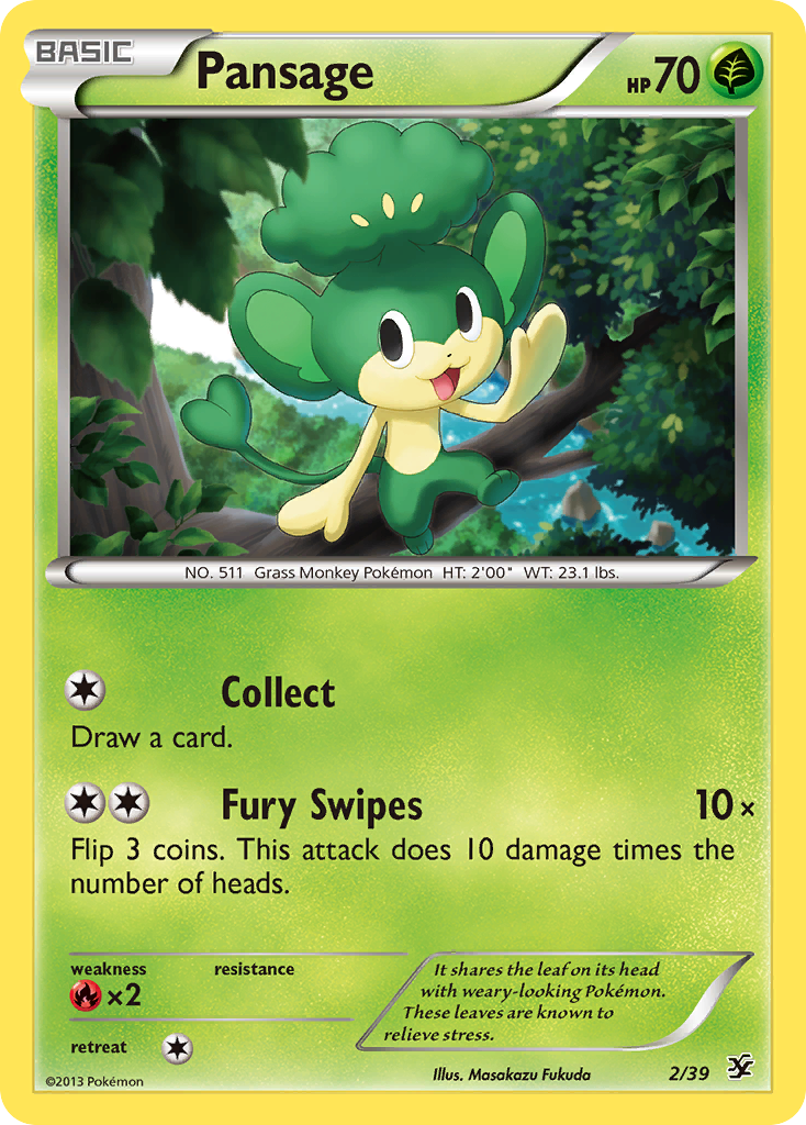 Pansage (2/39) [XY: Kalos Starter Set] | Kessel Run Games Inc. 