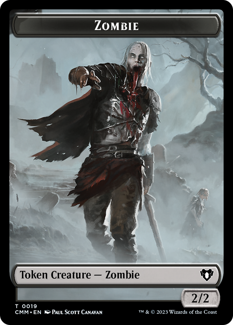 Zombie (0019) // Kor Soldier Double-Sided Token [Commander Masters Tokens] | Kessel Run Games Inc. 