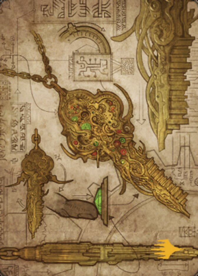 Key to the City Art Card (Gold-Stamped Planeswalker Symbol) [The Brothers' War Art Series] | Kessel Run Games Inc. 