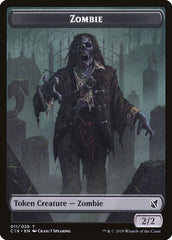 Zombie (010) // Zombie (011) Double-Sided Token [Commander 2019 Tokens] | Kessel Run Games Inc. 
