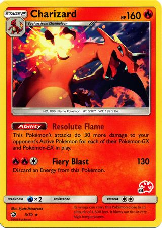 Charizard (3/70) (Charizard Stamp #39) [Battle Academy 2020] | Kessel Run Games Inc. 