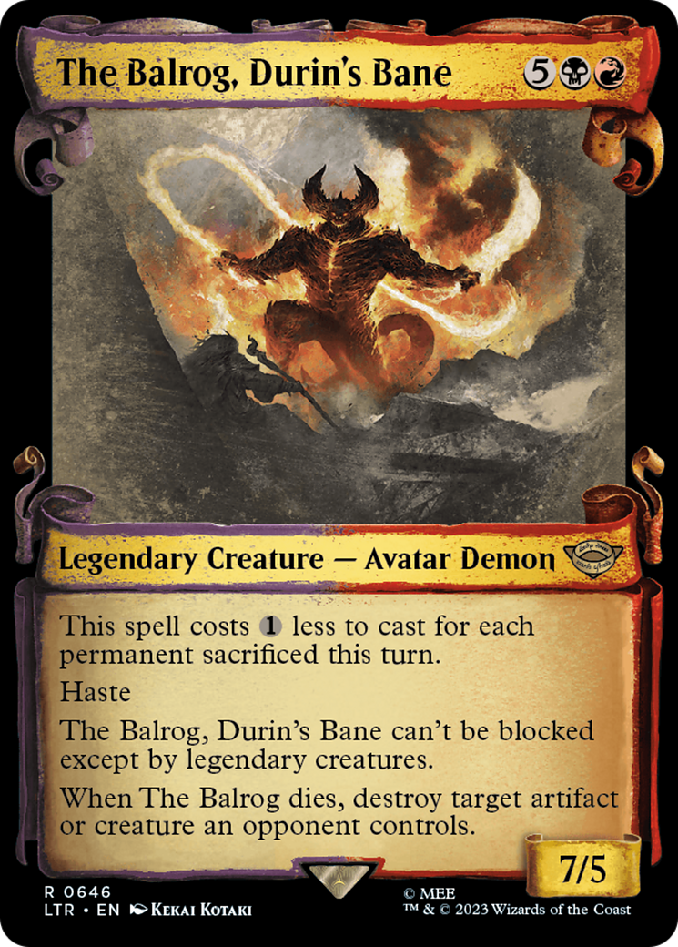 The Balrog, Durin's Bane [The Lord of the Rings: Tales of Middle-Earth Showcase Scrolls] | Kessel Run Games Inc. 