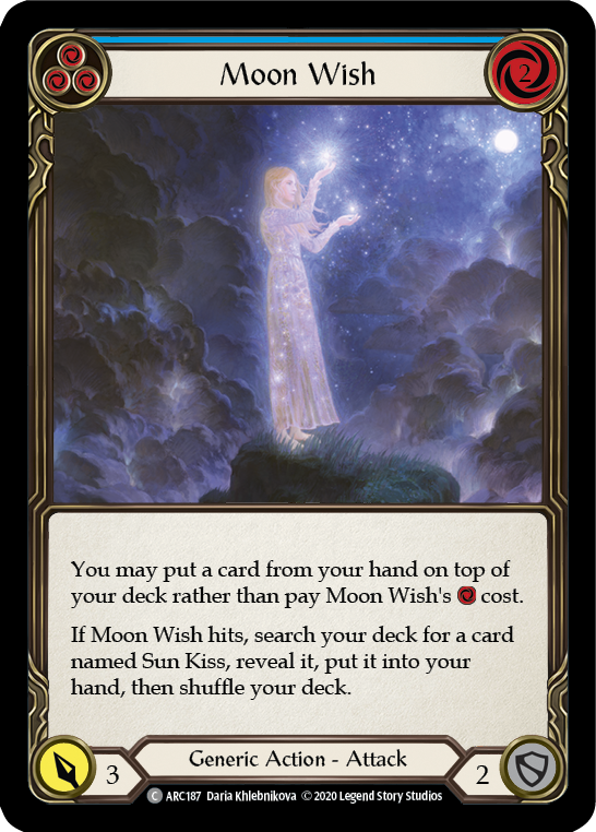 Moon Wish (Blue) [U-ARC187] (Arcane Rising Unlimited)  Unlimited Rainbow Foil | Kessel Run Games Inc. 