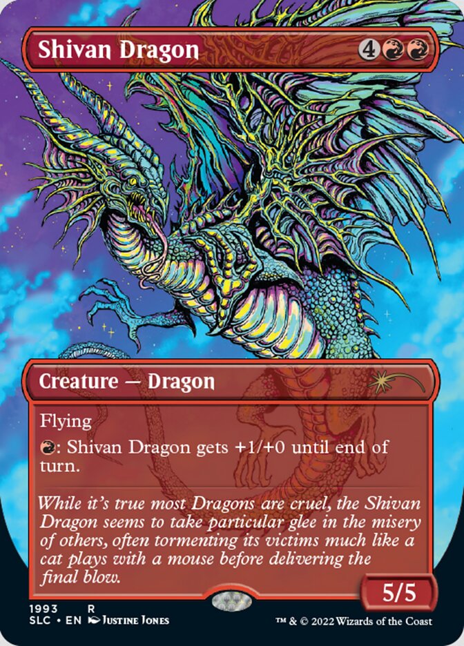 Shivan Dragon (Borderless) [Secret Lair 30th Anniversary Countdown Kit] | Kessel Run Games Inc. 