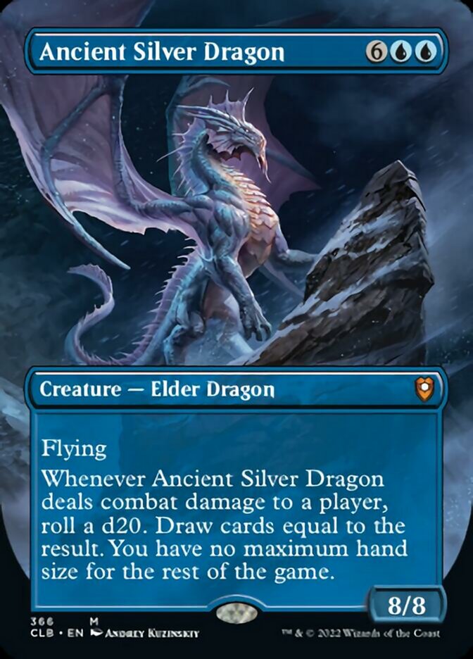 Ancient Silver Dragon (Borderless Alternate Art) [Commander Legends: Battle for Baldur's Gate] | Kessel Run Games Inc. 