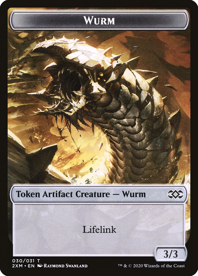 Clue // Wurm (030) Double-Sided Token [Double Masters Tokens] | Kessel Run Games Inc. 