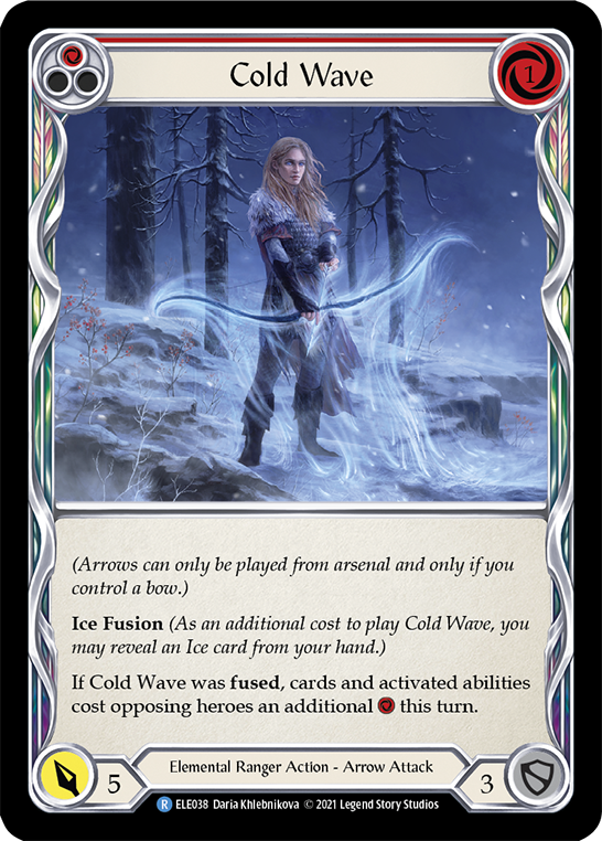 Cold Wave (Red) [ELE038] (Tales of Aria)  1st Edition Rainbow Foil | Kessel Run Games Inc. 