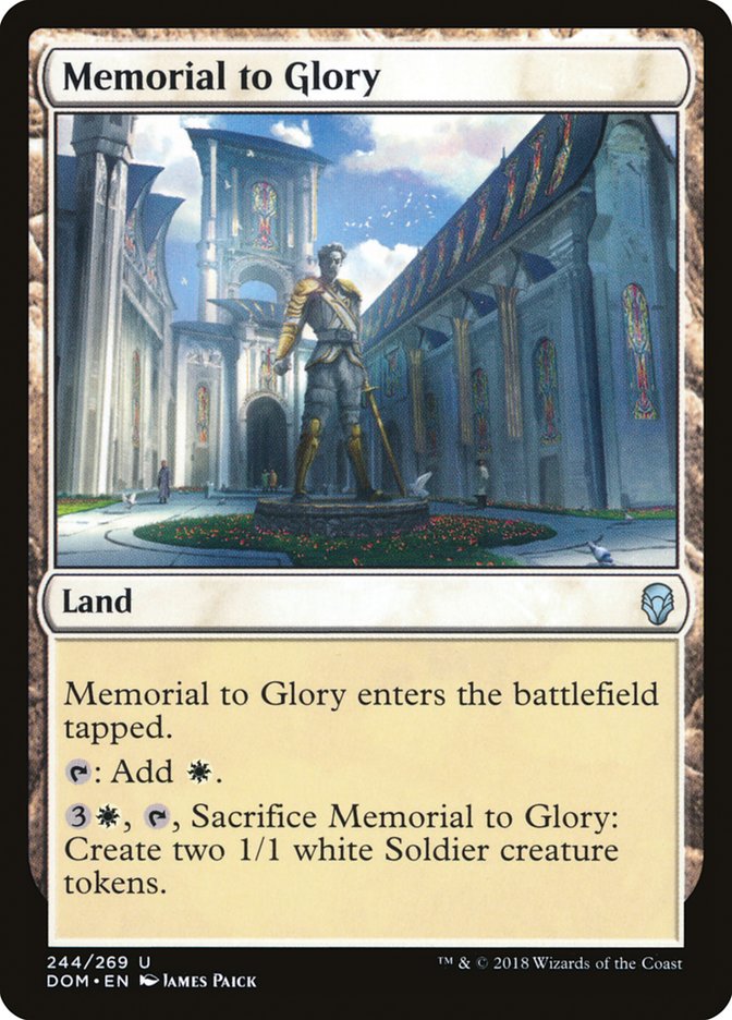 Memorial to Glory [Dominaria] | Kessel Run Games Inc. 