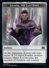 Liliana, the Last Hope Emblem // Spirit (002) Double-Sided Token [Double Masters 2022 Tokens] | Kessel Run Games Inc. 
