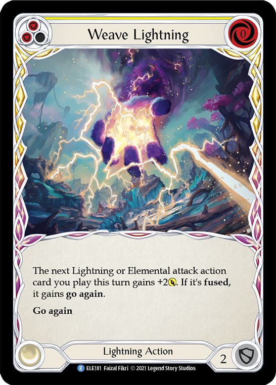 Weave Lightning (Yellow) [ELE181] (Tales of Aria)  1st Edition Normal | Kessel Run Games Inc. 