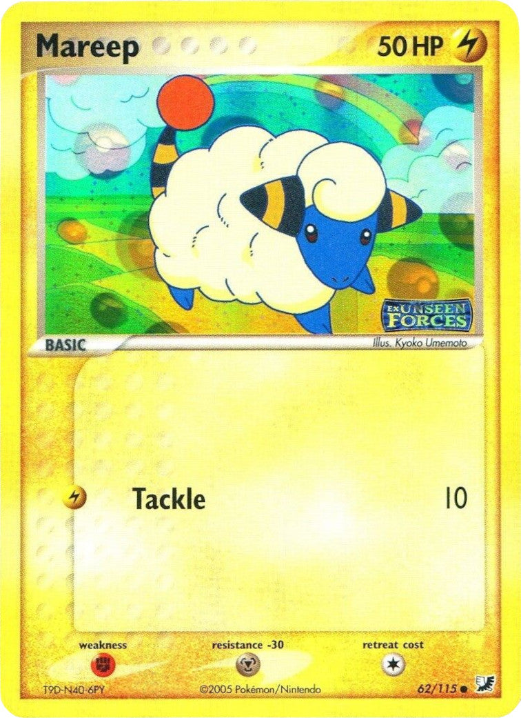 Mareep (62/115) (Stamped) [EX: Unseen Forces] | Kessel Run Games Inc. 