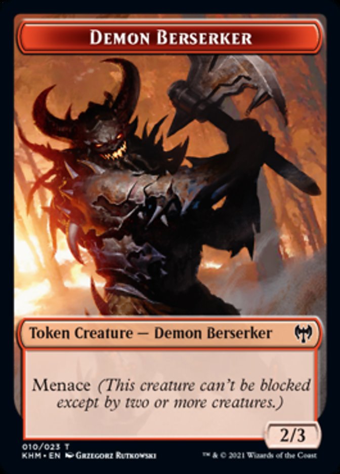 Demon Berserker Token [Kaldheim Tokens] | Kessel Run Games Inc. 