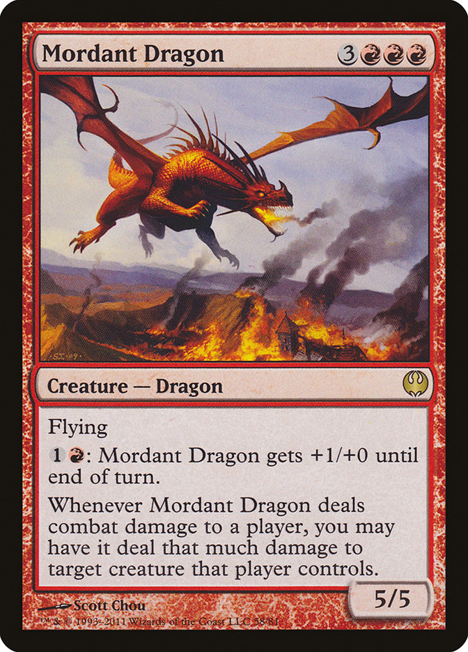 Mordant Dragon [Duel Decks: Knights vs. Dragons] | Kessel Run Games Inc. 