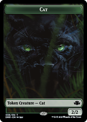Elephant // Cat (008) Double-Sided Token [Dominaria Remastered Tokens] | Kessel Run Games Inc. 