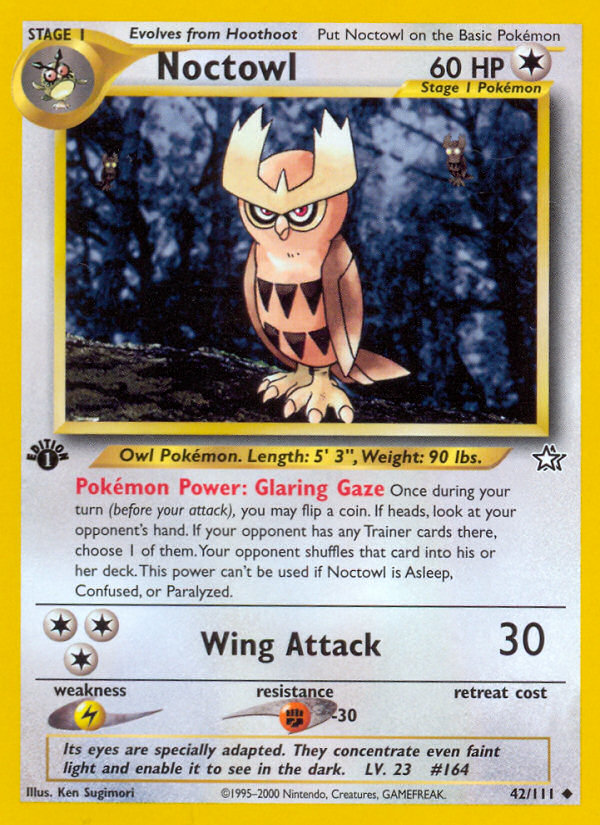 Noctowl (42/111) [Neo Genesis 1st Edition] | Kessel Run Games Inc. 