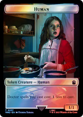 Human (0037) // Dinosaur Double-Sided Token (Surge Foil) [Doctor Who Tokens] | Kessel Run Games Inc. 