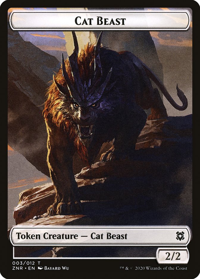 Cat Beast Token [Zendikar Rising Tokens] | Kessel Run Games Inc. 
