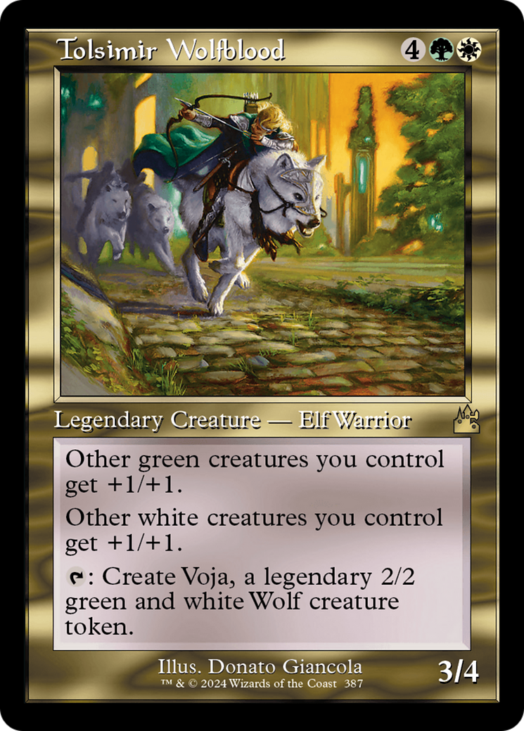 Tolsimir Wolfblood (Retro Frame) [Ravnica Remastered] | Kessel Run Games Inc. 