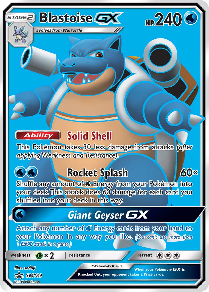 Blastoise GX (SM189) [Sun & Moon: Black Star Promos] | Kessel Run Games Inc. 