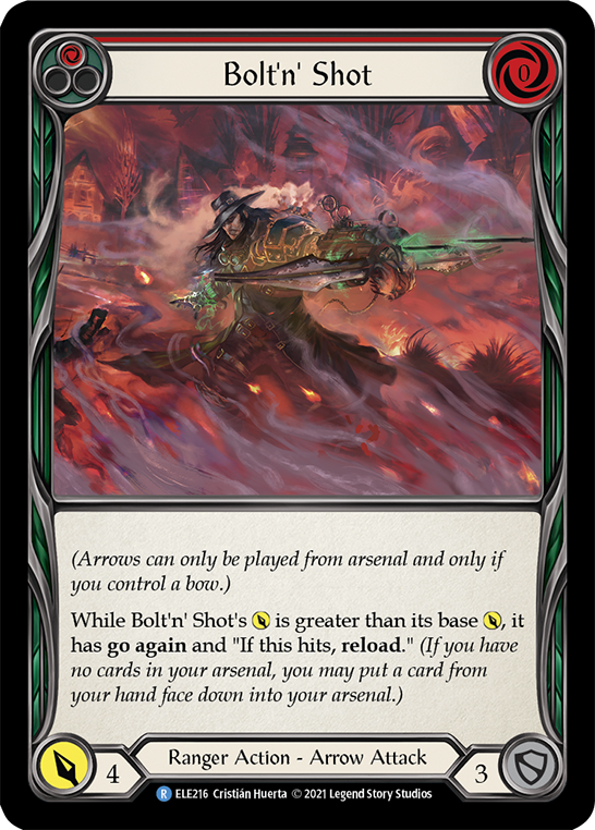 Bolt'n' Shot (Red) [ELE216] (Tales of Aria)  1st Edition Rainbow Foil | Kessel Run Games Inc. 