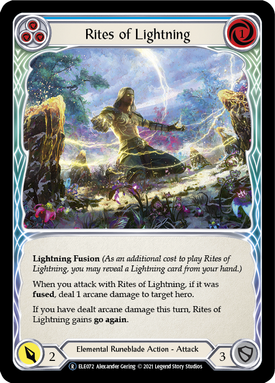 Rites of Lightning (Blue) [U-ELE072] (Tales of Aria Unlimited)  Unlimited Normal | Kessel Run Games Inc. 