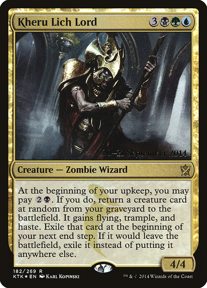 Kheru Lich Lord [Khans of Tarkir Prerelease Promos] | Kessel Run Games Inc. 