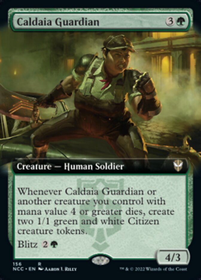 Caldaia Guardian (Extended Art) [Streets of New Capenna Commander] | Kessel Run Games Inc. 