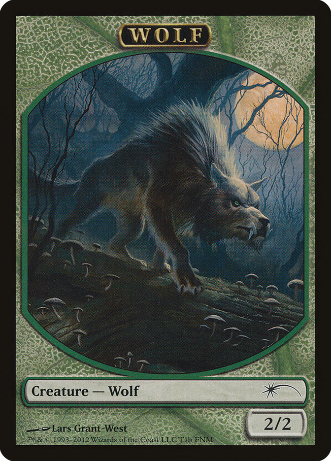 Human // Wolf Double-Sided Token [Friday Night Magic 2012] | Kessel Run Games Inc. 