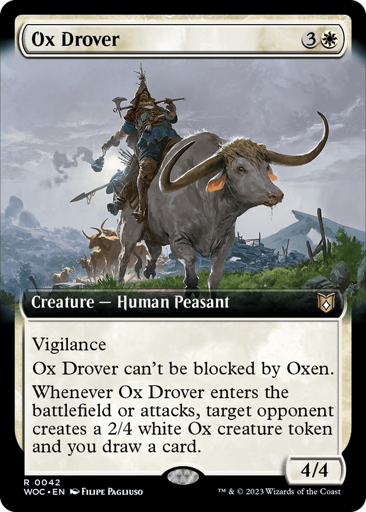 Ox Drover (Extended Art) [Wilds of Eldraine Commander] | Kessel Run Games Inc. 