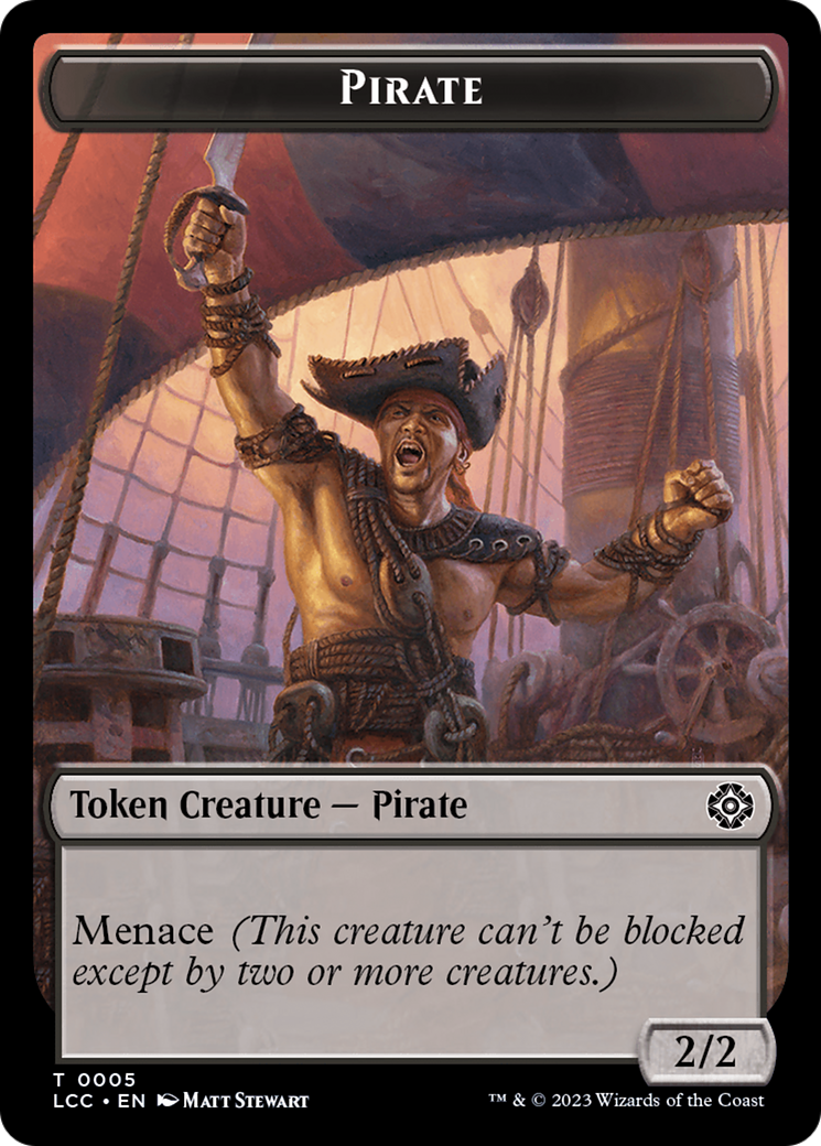 The Monarch // Pirate Double-Sided Token [The Lost Caverns of Ixalan Commander Tokens] | Kessel Run Games Inc. 