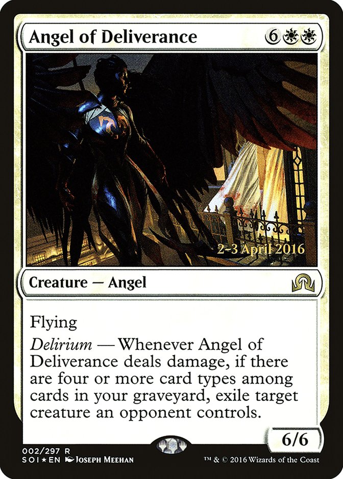 Angel of Deliverance [Shadows over Innistrad Prerelease Promos] | Kessel Run Games Inc. 
