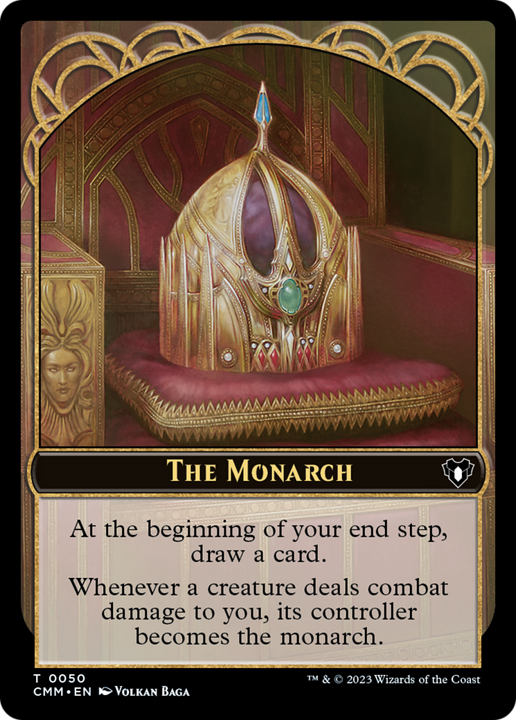 The Monarch // Cat (0005) Double-Sided Token [Commander Masters Tokens] | Kessel Run Games Inc. 