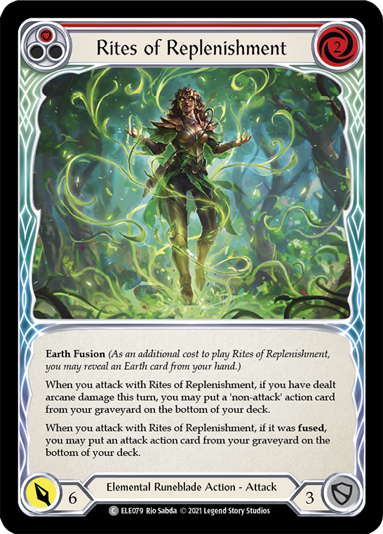 Rites of Replenishment (Red) [ELE079] (Tales of Aria)  1st Edition Rainbow Foil | Kessel Run Games Inc. 