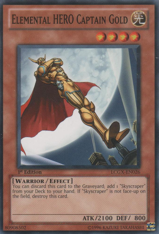 Elemental HERO Captain Gold [LCGX-EN026] Common | Kessel Run Games Inc. 