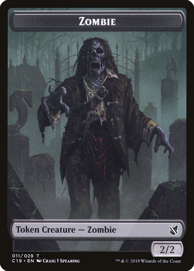 Zombie Token (011/029) [Commander 2019 Tokens] | Kessel Run Games Inc. 