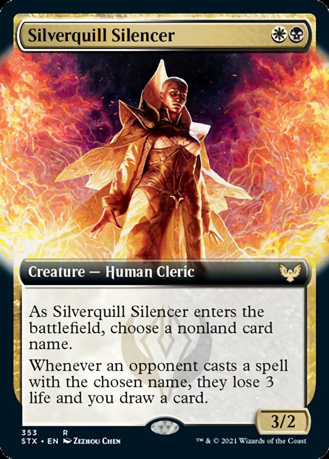 Silverquill Silencer (Extended Art) [Strixhaven: School of Mages] | Kessel Run Games Inc. 